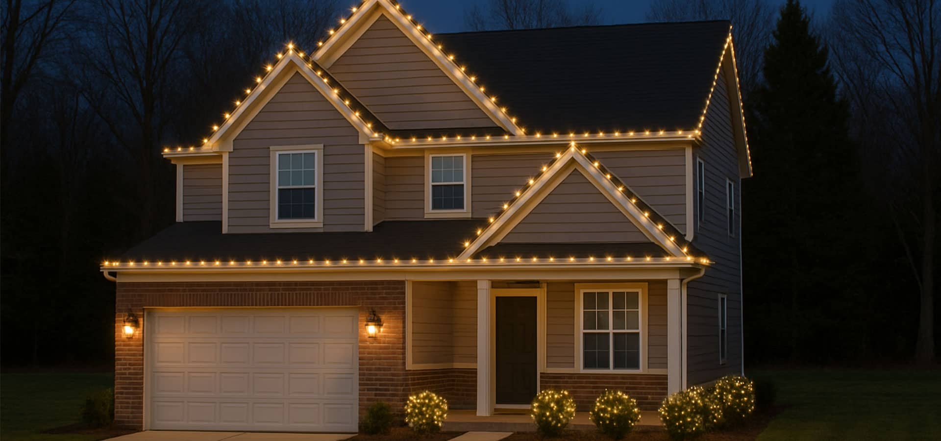 Local christmas lighting installation